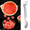 Watermelon Slicer Stainless Steel Fruit Watermelon Fork Slicer Cutter Dual Head Tool for Cubes Melon Pineapple