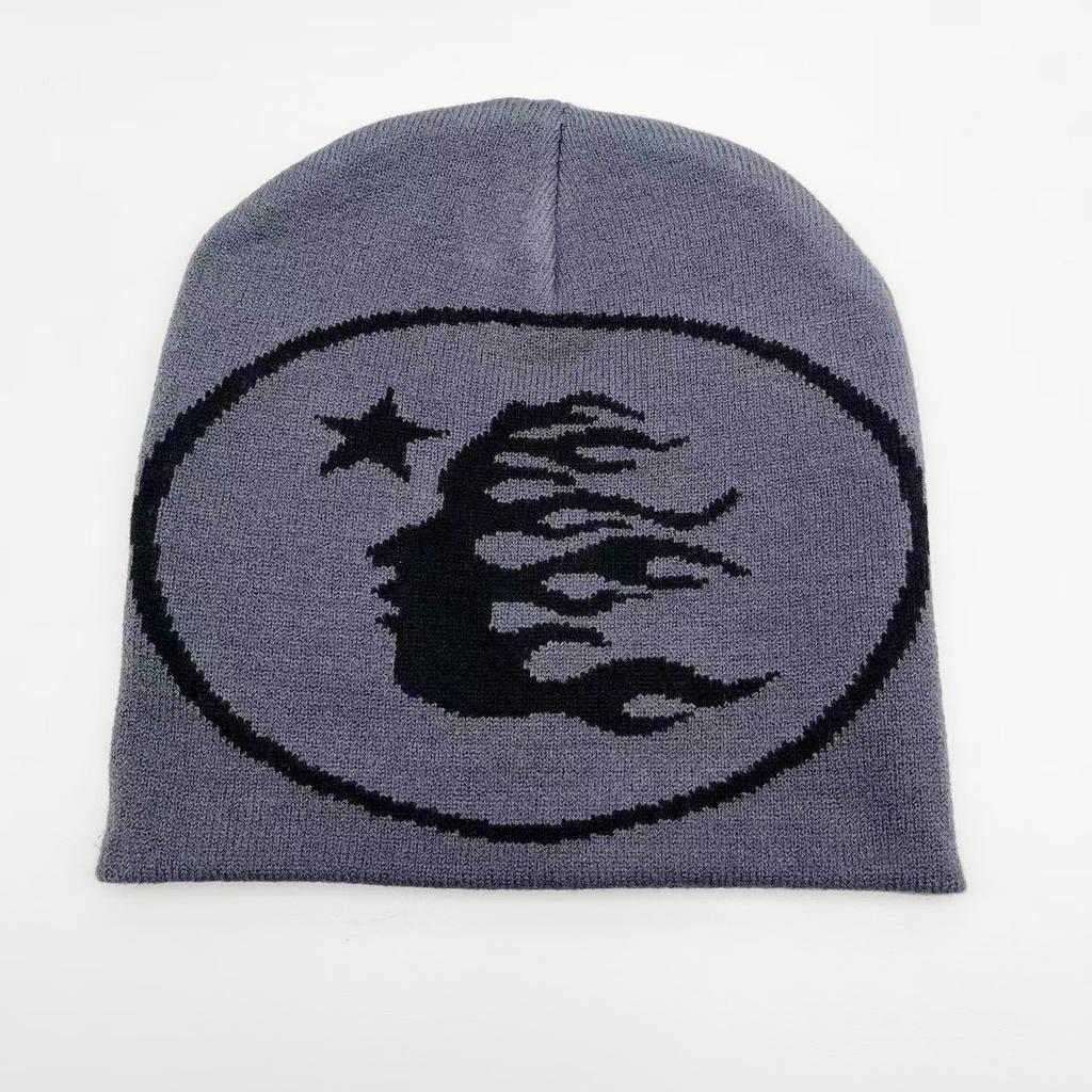 Halloween Series Jacquard Knitted Hat European and American Fashion Skull Portrait Beanie Pullover