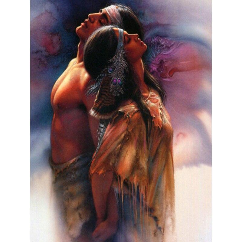 New 5D DIY Diamond Painting Tribe Diamond Embroidery Wolf Cross Stitch Full Round Drill Crafts Home Decor Manual Art Gift