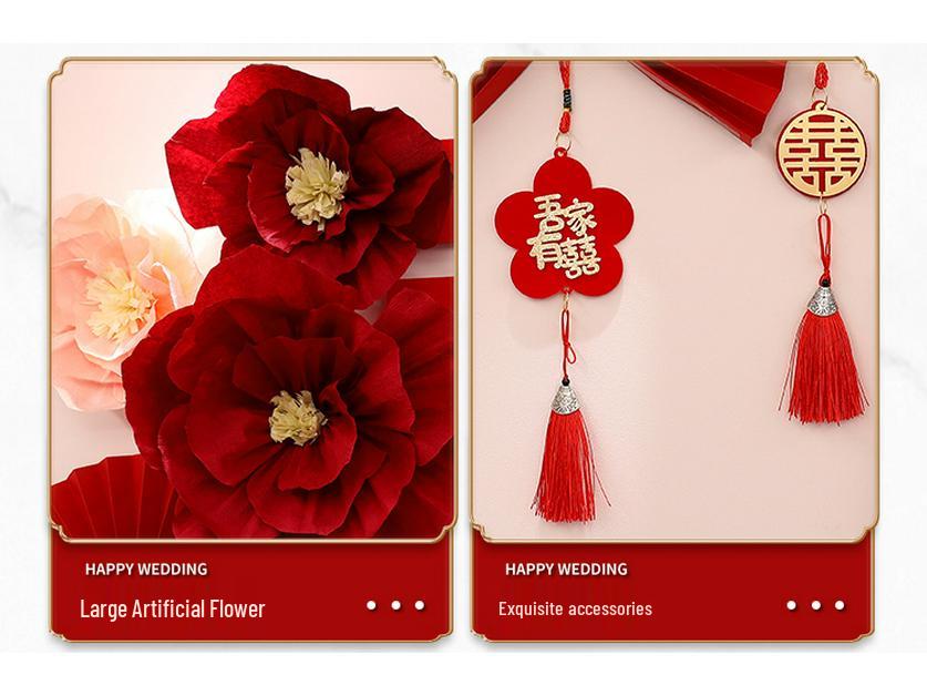 Complete Wedding Room Decoration Set: Groom & Bride's Bedroom and Living Room Décor