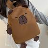 Korean Style Capybara School Bag Large Capacity Cartoon Students Book Bag  Outdoor