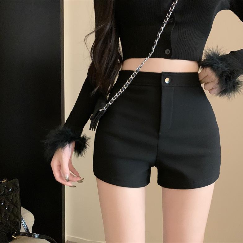 

Women s 2024 High-Waisted Stretchy A-Line Bodycon Shorts with Short Sleeves XS