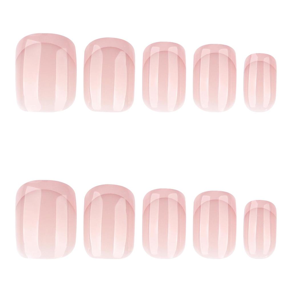 Simple French Rose Pink Short Square Wearable Nails - Hot Selling Manicure Fake Nails