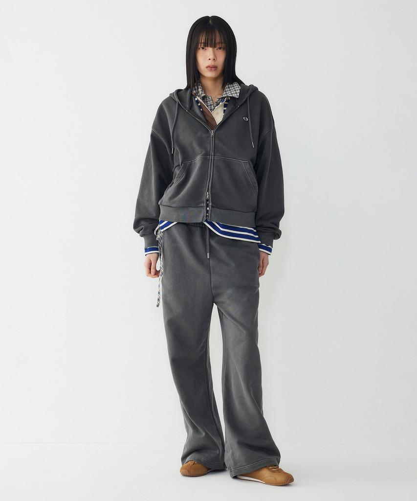 STUDIO TOMBOY Garment-Dyed Wide Pants_Dark Gray 9176131974