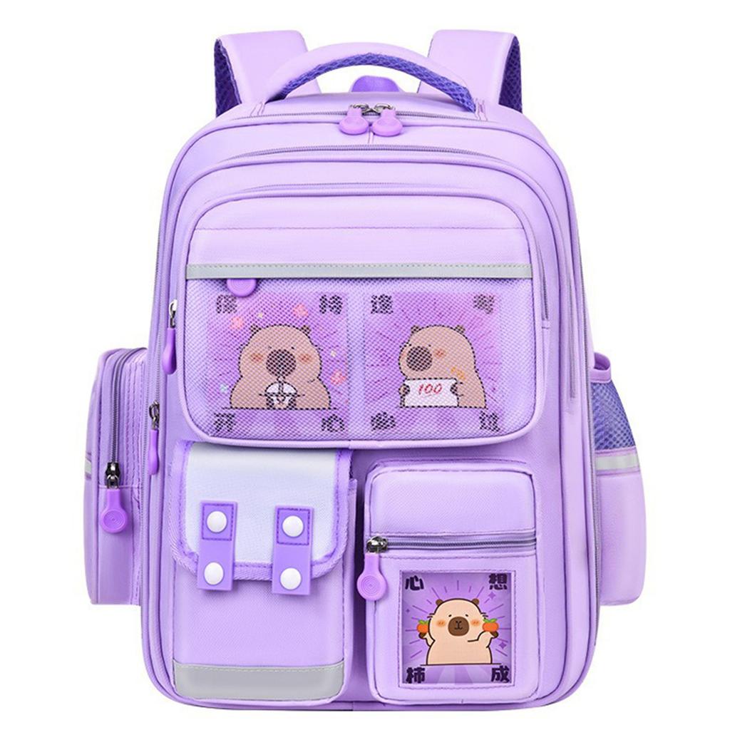 Capybara Backpack Lightweight Large Capacity School Bag Breathable Casual Daypack for Kids with Adjustable Strap