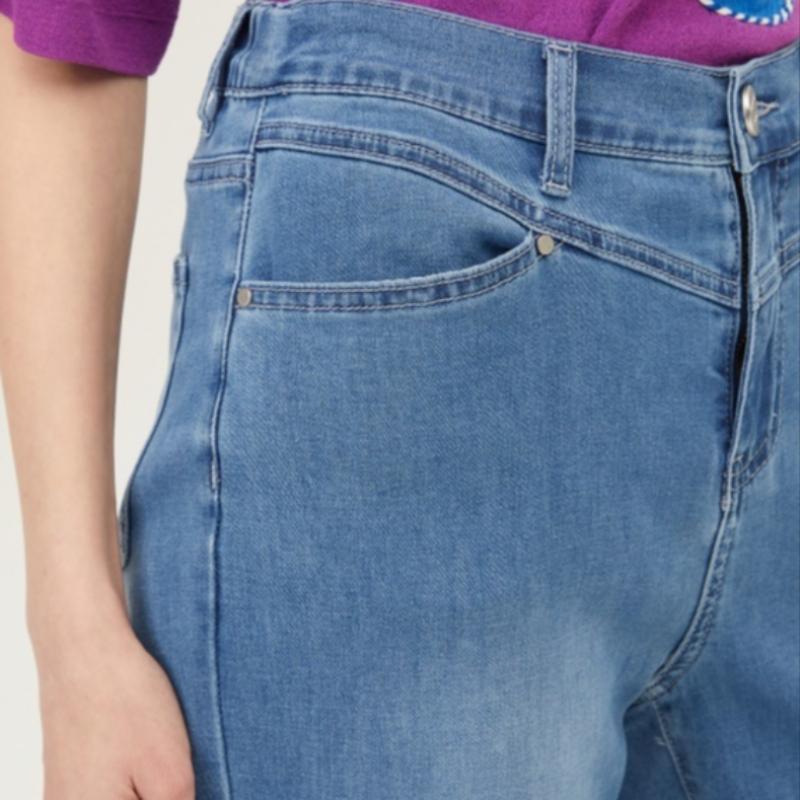 Benetton Diagonal Pocket Layered Denim Pants Badpa9531