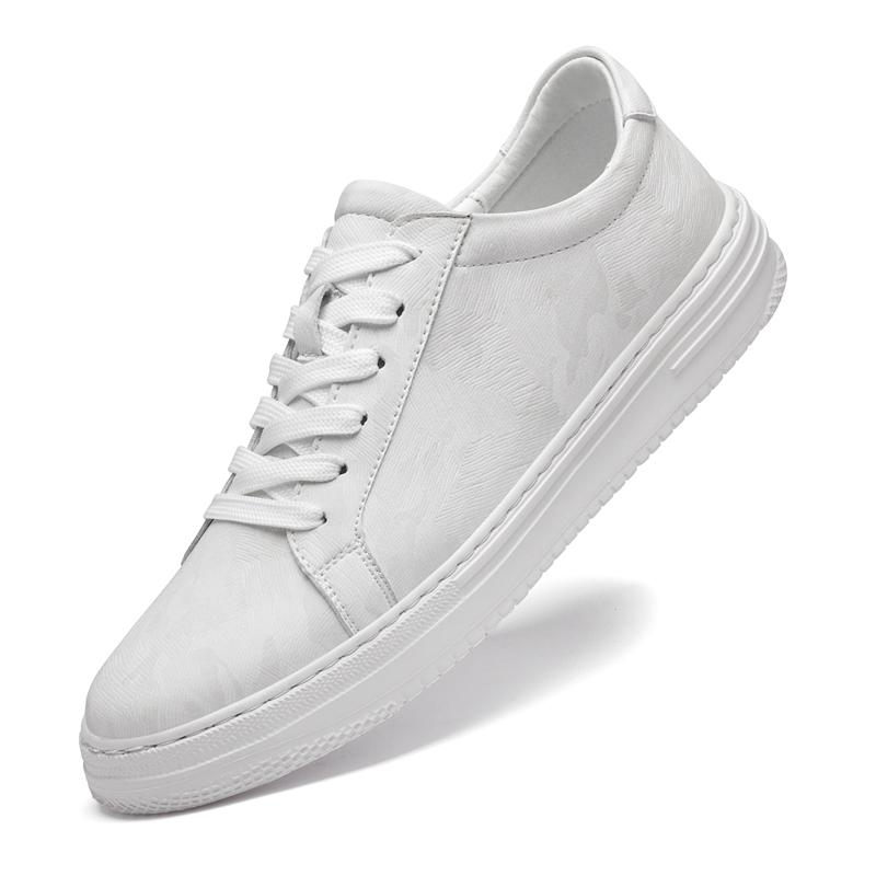 

Мода 2025Натуральная кожа Мужские плоские дизайнерские кеды Роскошный бренд Повседневная кожаная шнуровка Уличная обувь Модная простая обувь для ходьбы 45 белый