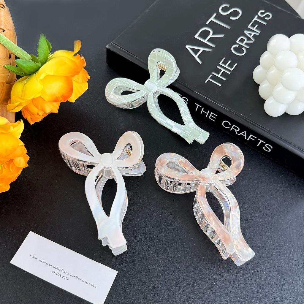 Chic Acetate Butterfly Knot Hair Clip Multi-color Trendy Fashion Claw For Women