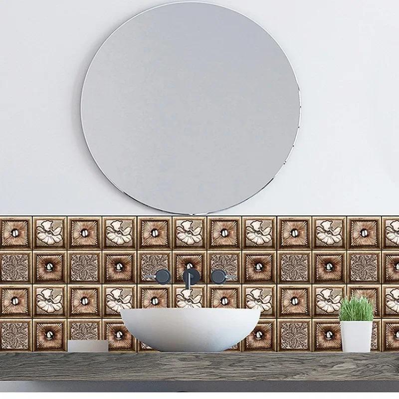 3D Self-Adhesive Wall Stickers Waterproof PVC Wallpapers Removable Wall Sticker for Home Bedroom Living Room TV Background Decor