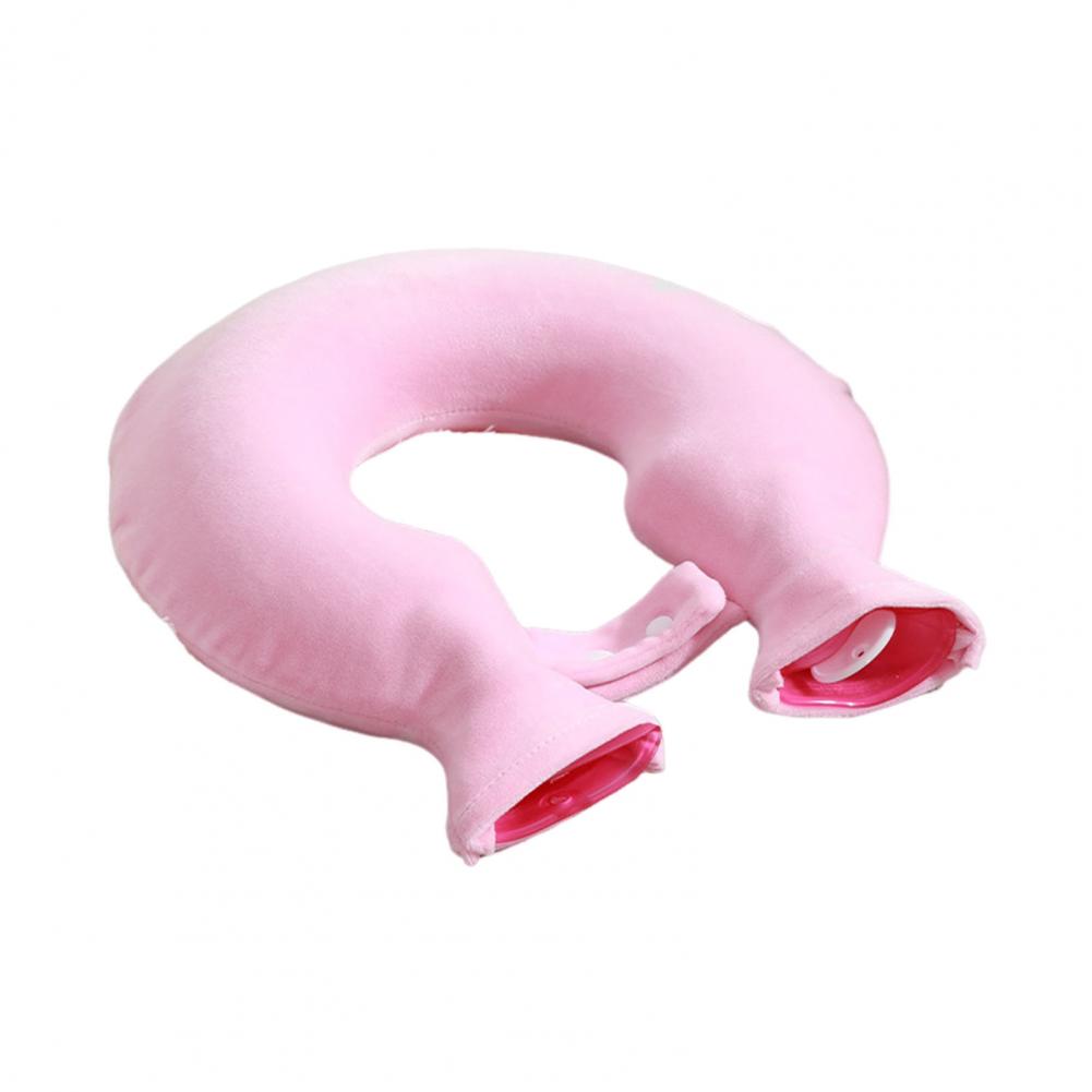 

Neck Pain Relief Hot Water Bottle 1400ml U-shaped Hot Water Bottle for Neck Shoulder Pain Relief with Leak-proof Pvc for Comfort рожевий