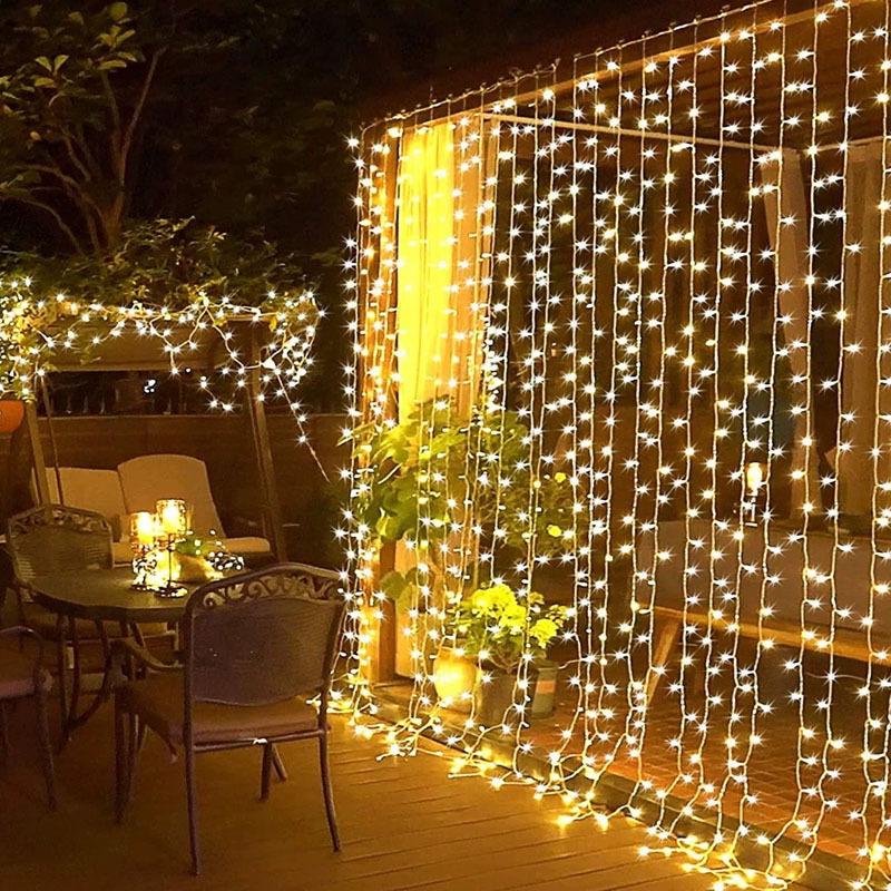 Starry Sky Waterproof Icicle Curtain Fairy Lights for Outdoor Decoration