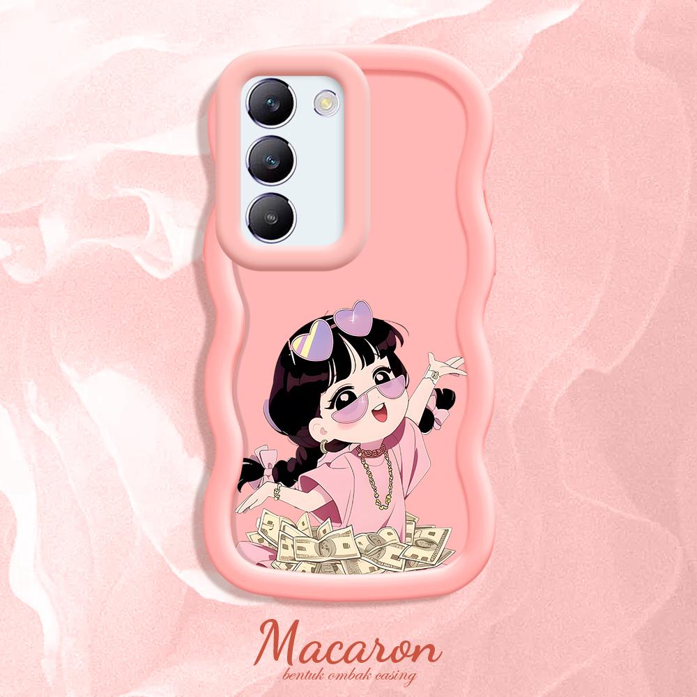 

Окрашенный узор Big Wave Edge Мягкий силиконовый материал Macaron чехол для телефона противоударный защитный резиновый чехол для OnePlus Vivo Motorola Moto Vivo Y22S