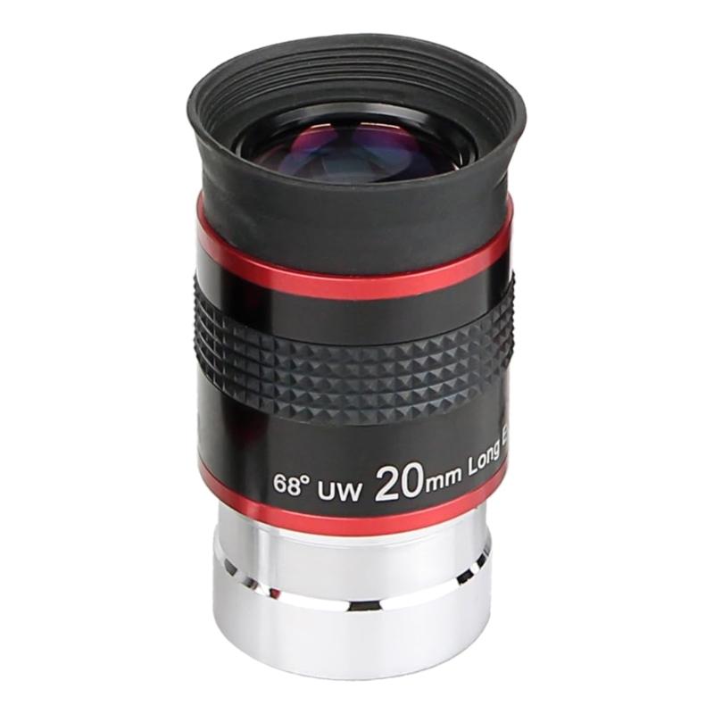 Telescope Eyepiece 1.25In 6mm/9mm/15mm/20mm UltraWideAngle 68° Astronomical Monocular Eyepiece for Planet Observation