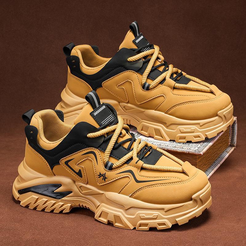 Men's shoes 2025 autumn and winter new breathable platform men's youth fashion casual sports shoes heightening dad trendy shoes
