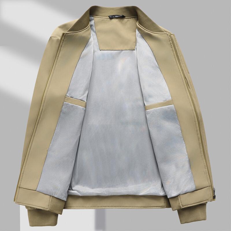 Dad's Coat Spring and Autumn Spring Middle-aged Men's Baseball Collar Jacket Middle-aged and Elderly Casual Stand-up Top