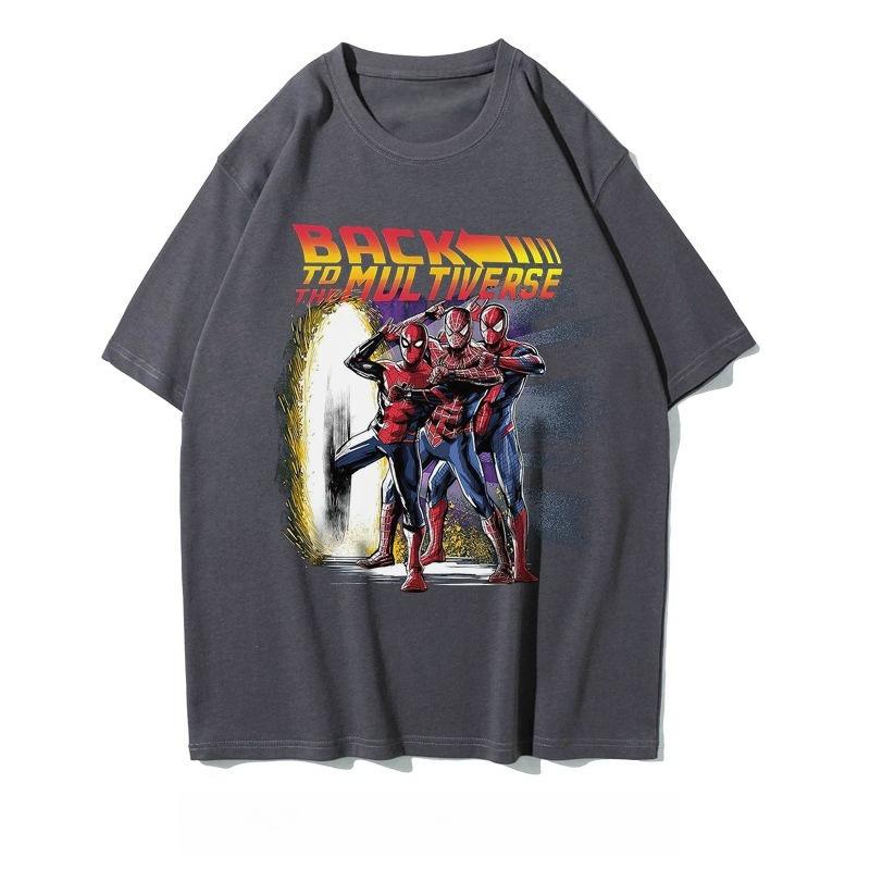 

Genuine Spider-Man Across The Universe Joint Printing New Summer T-Shirt Men s and Women s Short Sleeves Top 4XL