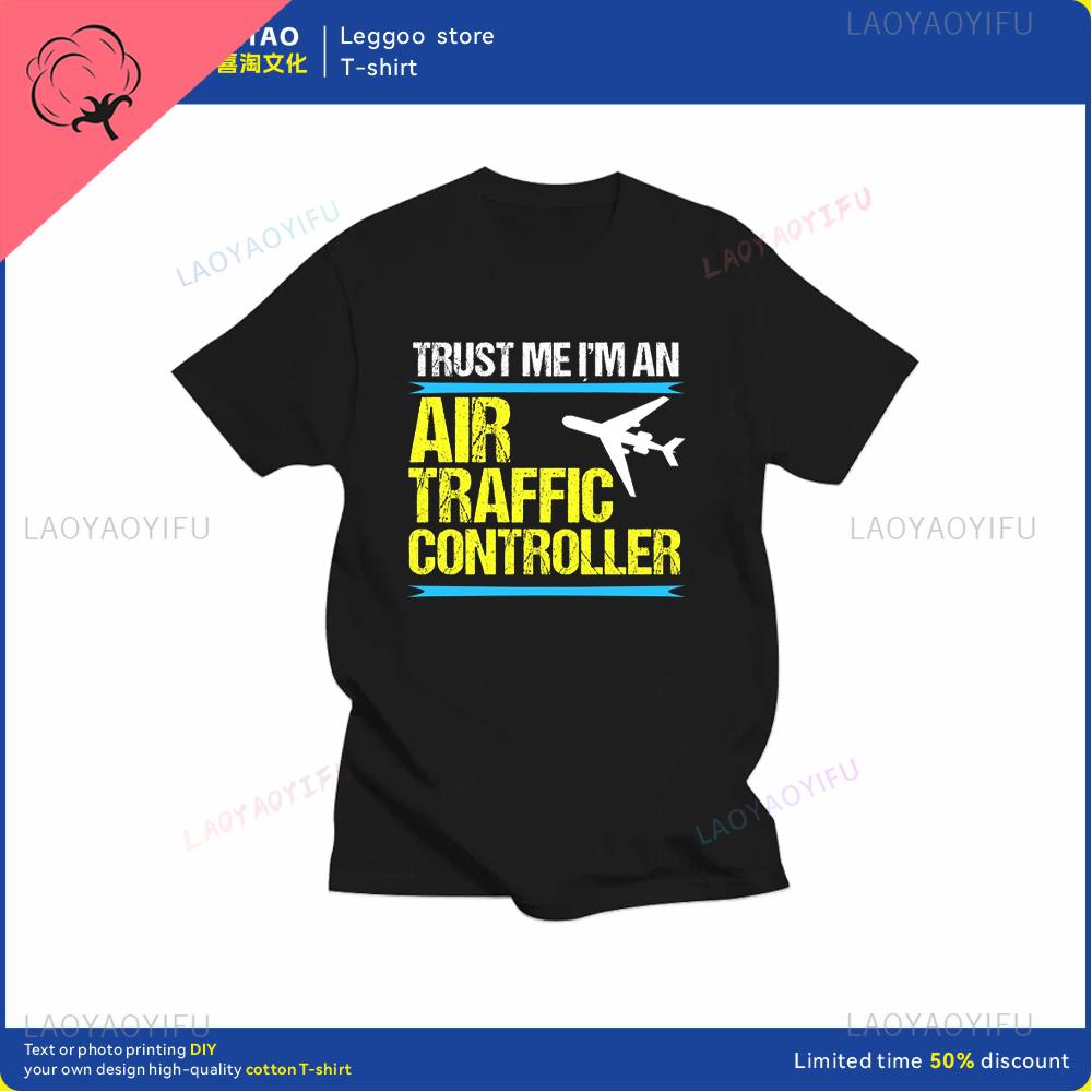 Air Traffic Controller Graphic Printing Fashion Street Wear Casual Trend Summer Men and Women Universal Shortsleeved Tshirt