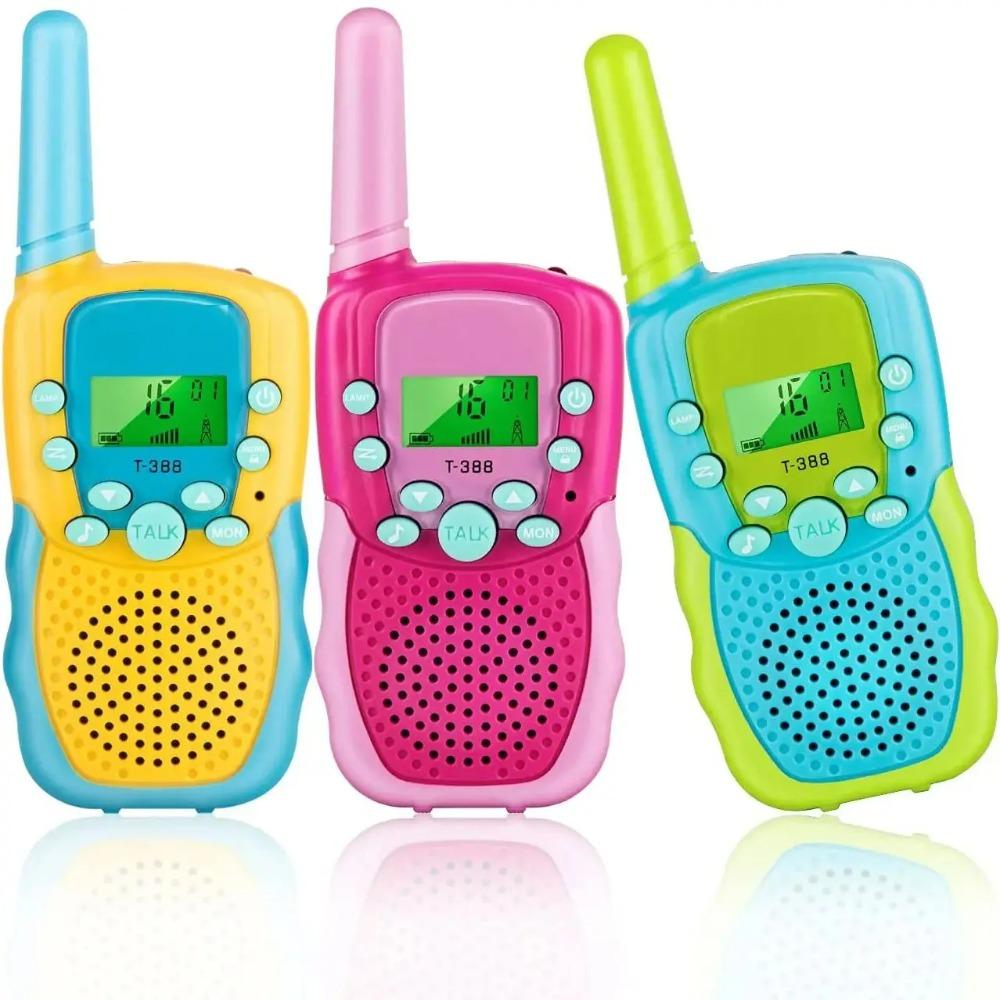 Zabawki Obuby dla Chłopców w Wieku 3-12 Lat Walkie Talkie dla Dzieci Prezenty Zabawki z Podświetlanym Wyświetlaczem LCD Latarka 3 KM Na Zewnątrz Wędrówki Kemping