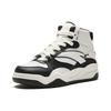 Anta Wave Shoe Comfortable Slip Resistant Lightweight Non slip Lightweight Mid top Skateboard Shoes Women's Black White 922348088-2