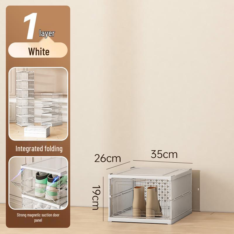 Heightened Transparent Multi-Layer Shoe Storage Box - No Assembly Required