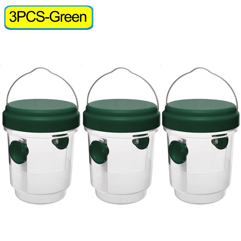 5/1PCS Reusable Wasp Trap Outdoor Hanging Transparent Insect Catcher Boxes Household Garden Farm Protector Pest Control with Lid