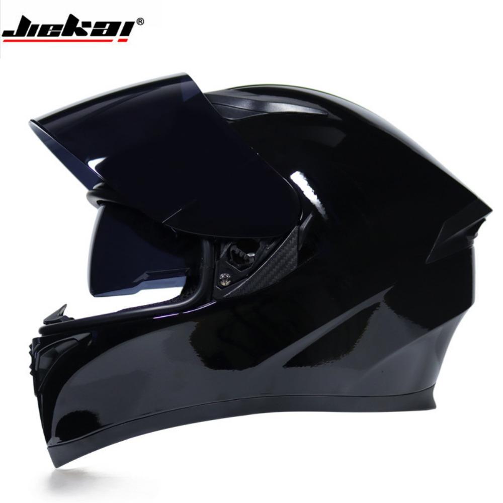 Double Lens Motorcycle Helmet Men's Off-Road Running Helmet Electric Vehicle Women's Winter Full Cap Full Helmet