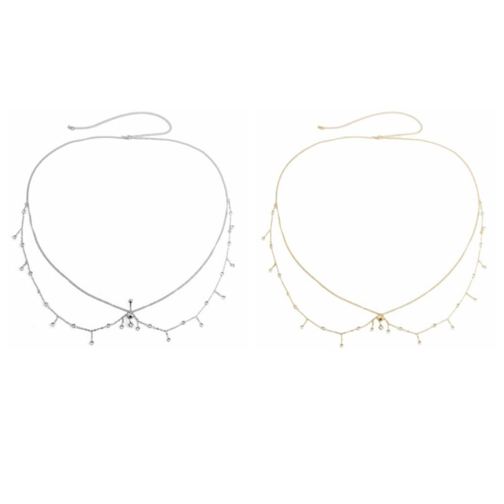 Water Drop Navel Nails Body Chain Tassel Bikini Belly Belt Fashion Waist Chain  Women