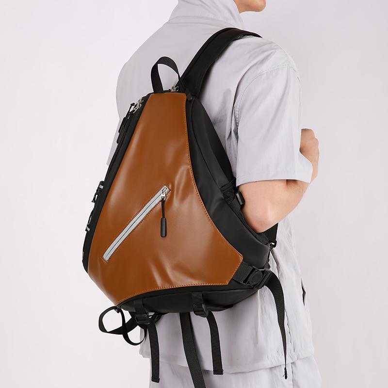 Men's Backpack Multi-Function Crossbody Bag Large Capacity Chest Bag Riding Bag