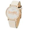 Coach Women's Perry Watch, 28mm, Quartz, Silver/White, Leather, 14503796