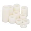 150 Stück Nylon Abstandshalter Schraube Abstandshalter Rund Montage Hardware Befestigungselement Set Kit Weiß