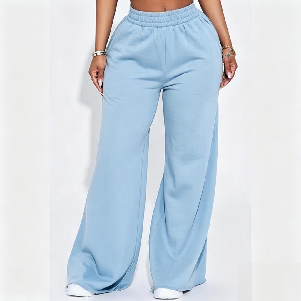 Pantaloni della tuta casual da donna a vestibilità larga con elastico in vita per yoga e uso quotidiano