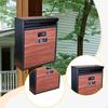 Wall Mount Mailbox, Post Box W/Code Lock Metal Large Entrance Vertical Mailbox Letter Letterbox