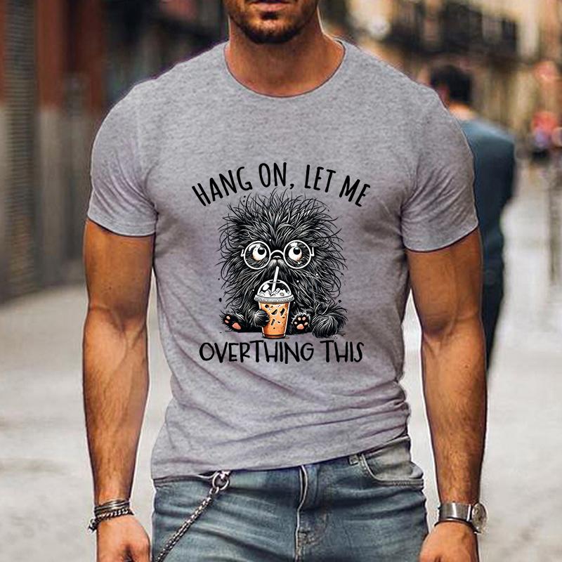 Ramen Schwarze Katze Grafik T-Shirts Wenn ich launisch bin, gib mir Futtery Lustige Herren T-Shirts Kurzarm Kleidung Hip Hop Streetwear