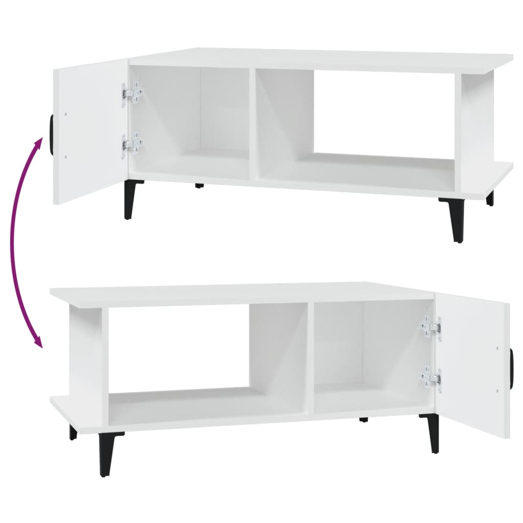 White Coffee Table 90 x 50 x 40 cm Particleboard