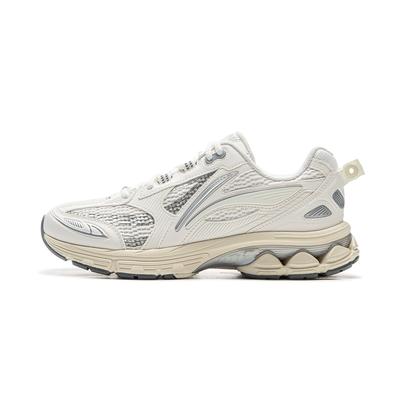 Li Ning Fuyiao 2.0 Slip Resistant Abrasion Resistant Low Top Sprint Long Distance Running Shoes Women's White ARXU002-11
