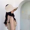 Personality Oversized Brim Anti-ultraviolet Square Cotton Beach Cap Sun Hat Empty Hat Double Sided