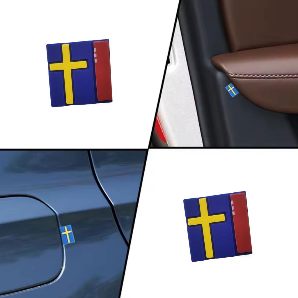 Auto 3D Schweden Flagge Dekoration Emblem Aufkleber Auto Innenraum Spalt Tür Kofferraum Frontgrill Abzeichen Aufkleber für XC40 XC60 XC90 S60 S90 V40 V90