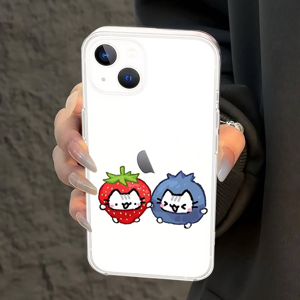 Cute B-basiilleaf-s Phone Case For IPhone 17 16 15 14 Plus 13 12 11 Pro Max Phone Back Cover Transparen