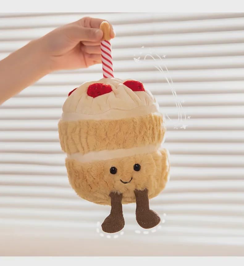 British Cute Animal Birthday Cake Plush Toy - Soft Doll Gift for Baby & Kids