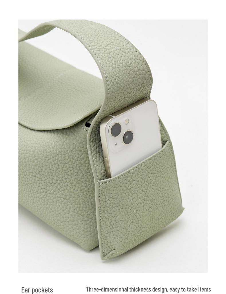 Yamashita Ear-Hanging Genuine Leather Womens Hobo Bag - Versatile Simple Handbag, Shoulder & Crossbody Bag for Commuting