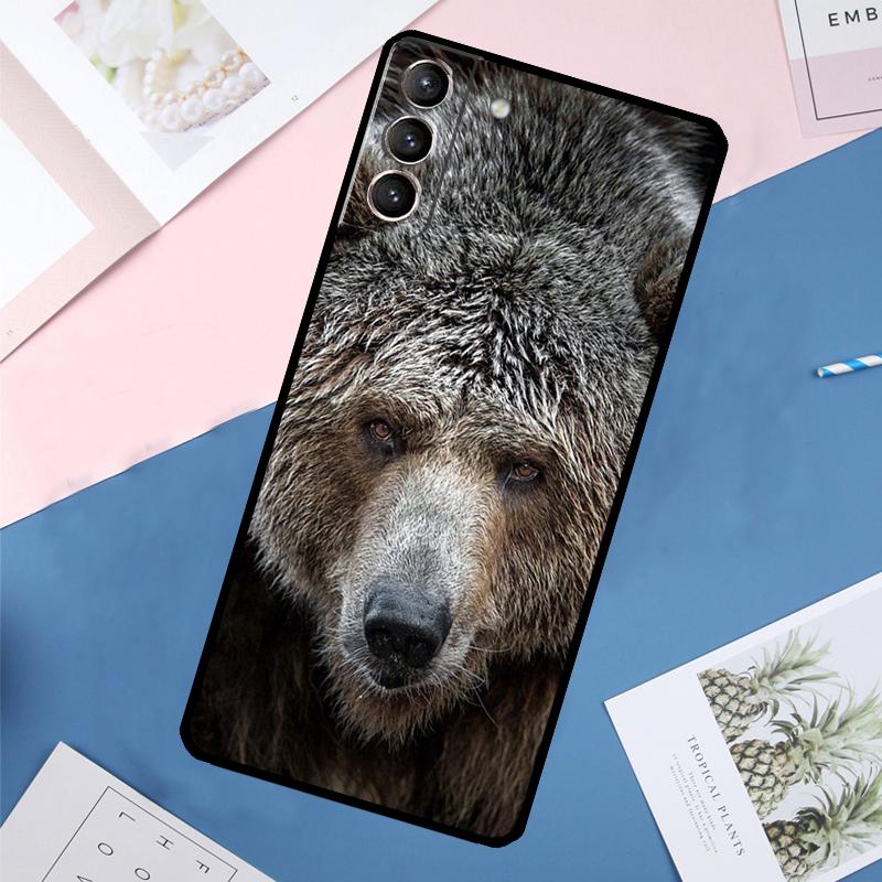 

Cute Grizzly Bear Case For Samsung Galaxy S25 Ultra S21 S22 S23 S24 Ultra S9 S10 Plus S20 FE S25 FE Back Cover Galaxy S20 FE