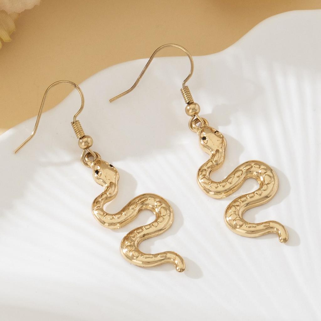 Fashion Ear Buckle Stud Earrings New Earrings Snake Simple Ear Hanging Snake Earrings