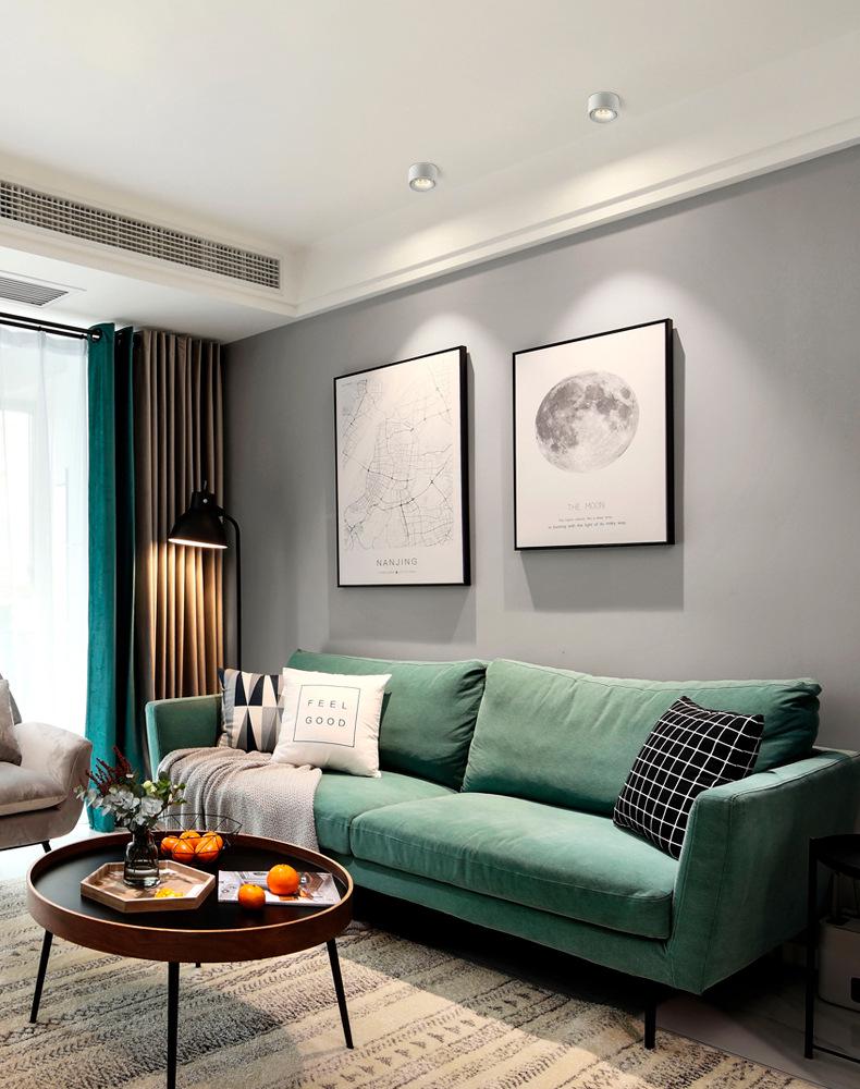 Ultra-thin Surface-mounted LED Downlight: No Hole Required, Round All-Aluminum Ceiling Light for Living Room.