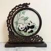 1pc, Su Embroidery Ornaments, Chinese Embroidery Crafts, Double Sided Embroidered Ornament, Solid Wood Desktop Decoration
