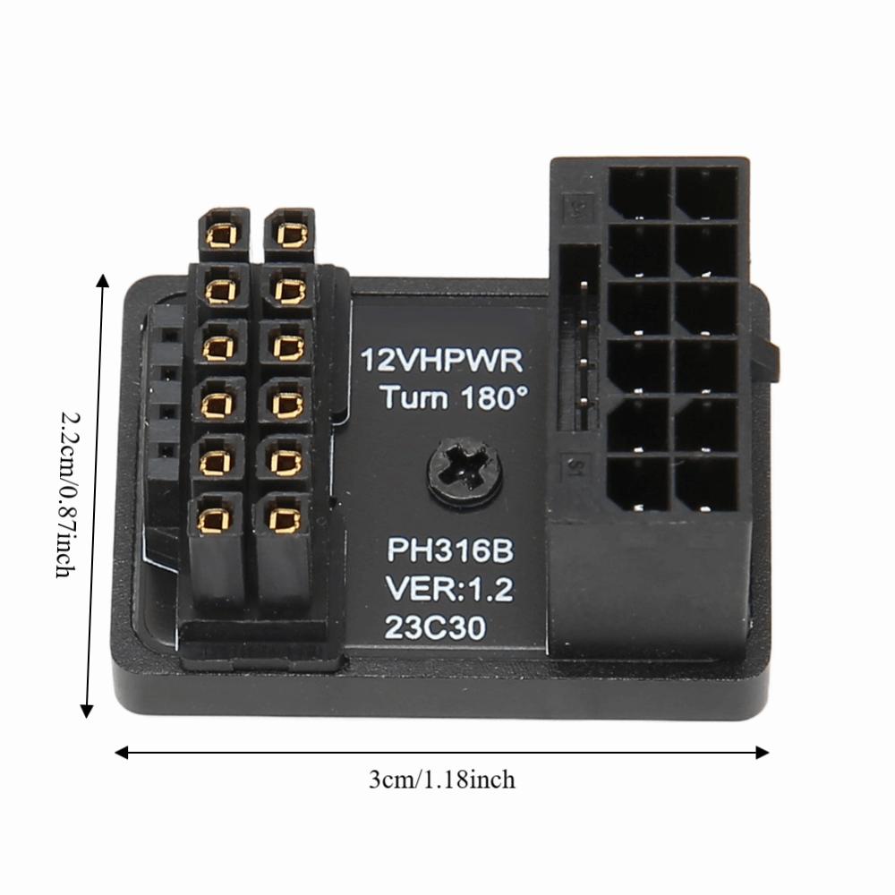 Plug and Play ATX 16Pin to 16pinAdapter Male To Female 180 Degree Angled Adapter Graphics Card