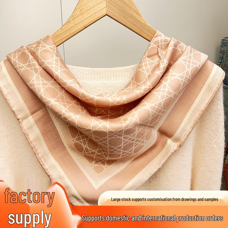 Fashionable Mulberry Silk Scarf - 70x70CM Square Autumn/Winter Head or Neck Scarf