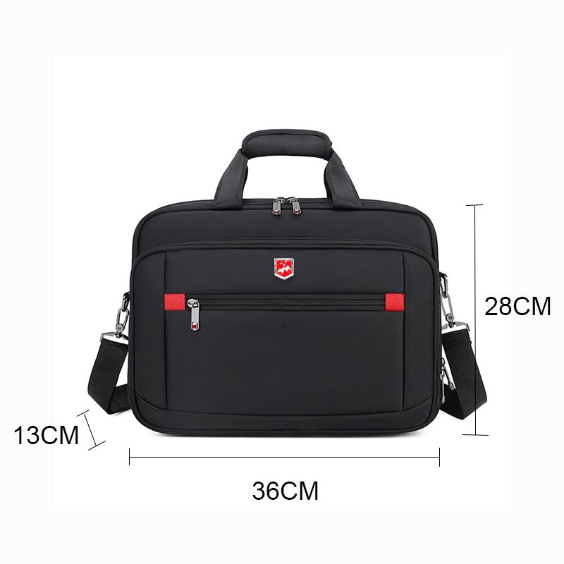 Heren Zakenaktetas Laptoptas Waterdichte Oxford Stof Heren Computers Handtassen Portfolio Mannen Schouder Reis Schoudertassen black