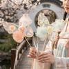 Long Handled Chinese Style Fan Handmade Dance Fan Ancient Flower Fan  Artistic Performance