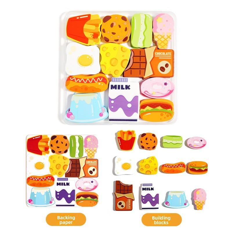 

Childrens Wooden 3d Puzzle Animal Dinosaur Food Transport Educational Toy For Early Learning Food