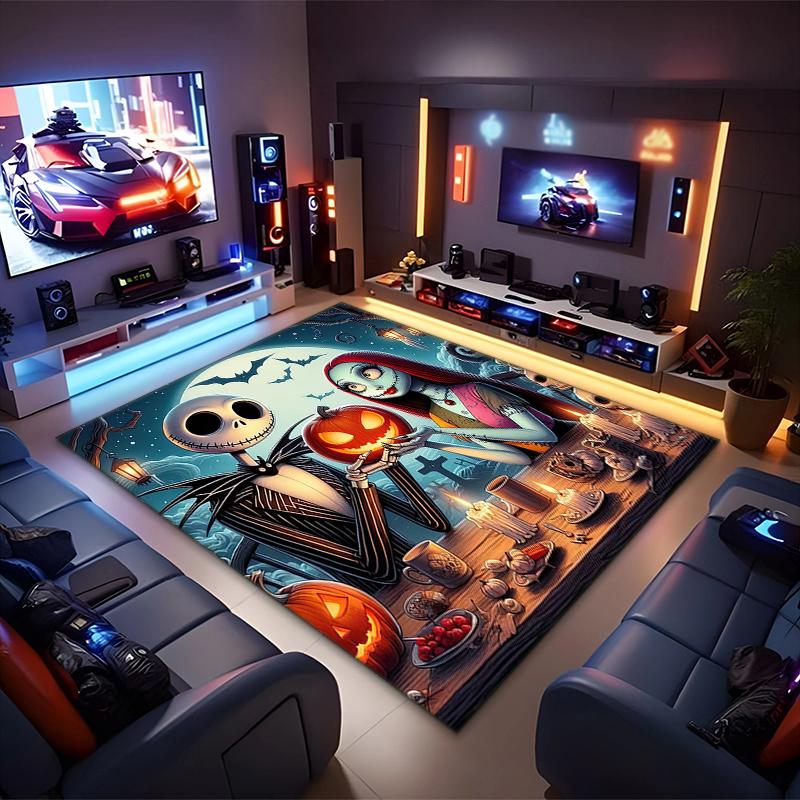 1PC The Nightmare Before Christmas Rug - Home Decoration Carpet For Living Room Bedroom Flooring Computer Chair Area Rug